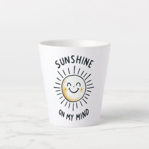 Caneca De Café Latte Sol Na Minha Mente