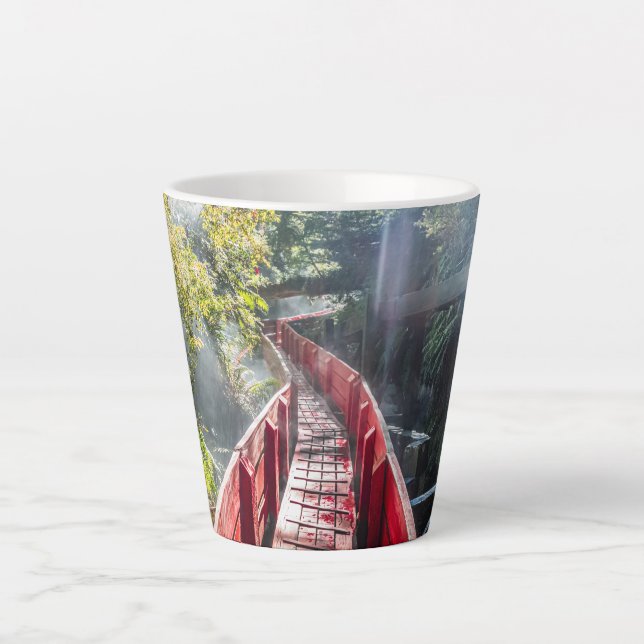 Caneca De Café Latte Sol nos Termas Geometricas, Conaripe, Chile (Frente)