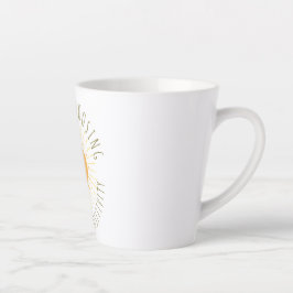 Caneca De Café Latte Sol Sorridente Fofo