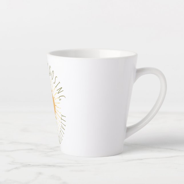 Caneca De Café Latte Sol Sorridente Fofo (Direita)