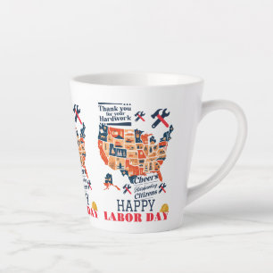 Caneca De Café Latte Solidariedade Trabalhadora Unity Labor Day bandeir