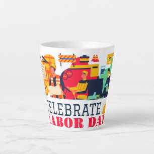 Caneca De Café Latte Solidariedade Trabalhadora Unity Labour Day com ba