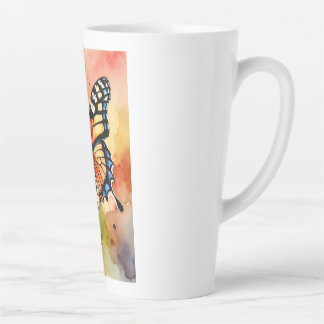 Caneca De Café Latte Solteiro Colorida Borboleta Mug