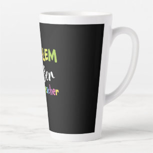Caneca De Café Latte Solucionador de Problemas do Professor de Matemát