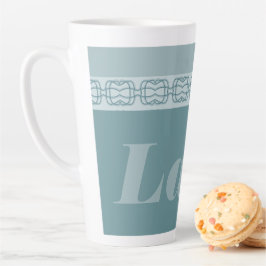 Caneca De Café Latte Sombras De Azul