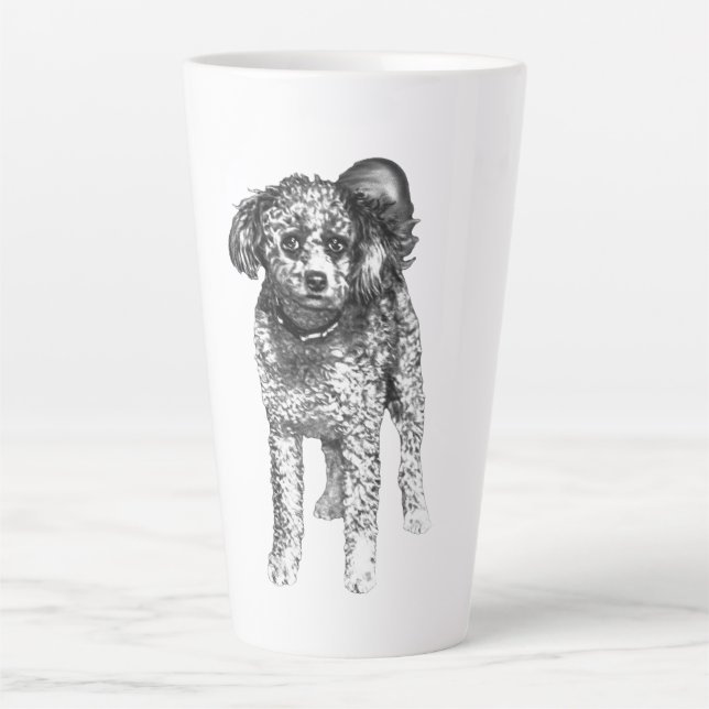 Caneca De Café Latte Sombras Suaves de Inverno (Frente)