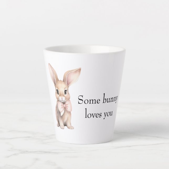 Caneca De Café Latte Some Bunny Loves You (Frente)