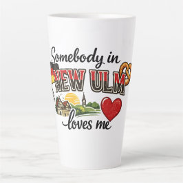 Caneca De Café Latte Somebody in New Ulm Loves Me | German Heritage Mug