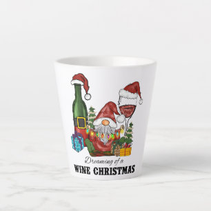 Caneca De Café Latte Sonhando com um Natal de vinho