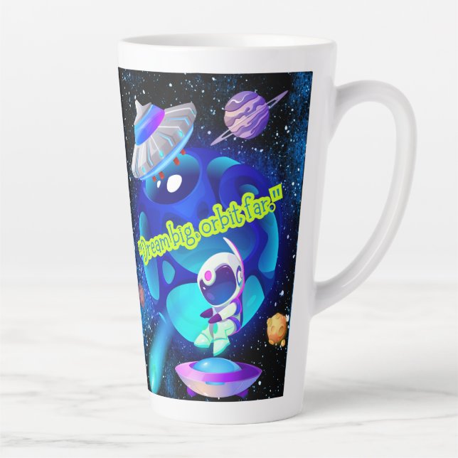 CANECA DE CAFÉ LATTE SONHANDO ÓRBITA DISTANTE  (Direita)
