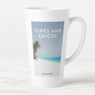 Caneca De Café Latte Sonho de Grace Bay nas Ilhas Turcas e Caicos