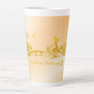 Caneca De Café Latte Sonho Minimalista Romântico Flutuante Amsterdam