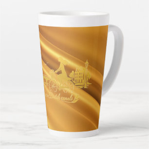 Caneca De Café Latte Sonho Minimalista Romântico Flutuante de Amsterdam