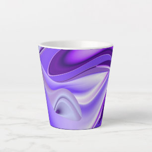 Caneca De Café Latte Sonhos de Arco-Íris de Flor Roxo