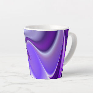 Caneca De Café Latte Sonhos de Arco-Íris de Flor Roxo