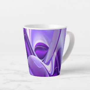Caneca De Café Latte Sonhos de Arco-Íris de Flor Roxo