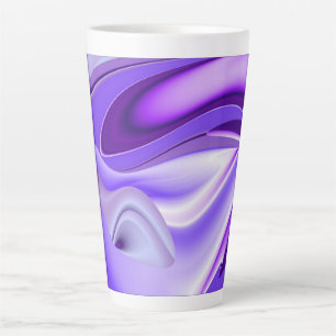 Caneca De Café Latte Sonhos de Arco-Íris de Flor Roxo