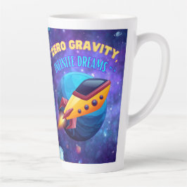 Caneca De Café Latte Sonhos infinitos de gravidade zero