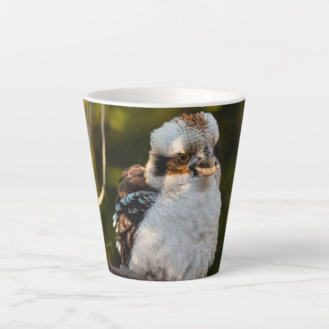 Caneca De Café Latte Soprava rindo kookaburra (Frente)
