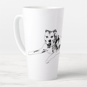 Caneca De Café Latte Sorriso Elevado, Pausa Calma