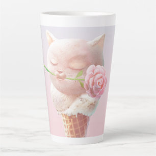 Caneca De Café Latte Sorvete Rosa de Verão