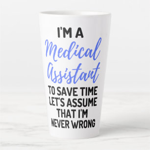 Caneca De Café Latte Sou Assistente Médico para Salvar Vamos de Tempo2