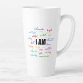 Caneca De Café Latte Sou Inspirador, Positivo, Religioso, Cristão