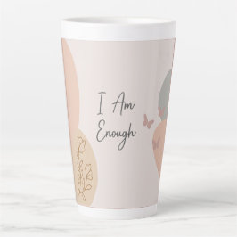 Caneca De Café Latte Sou O Suficiente Boho Inspirador