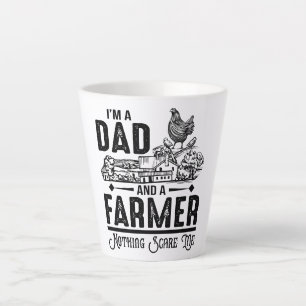 Caneca De Café Latte Sou um Pai e um fazendeiro   Agricultura