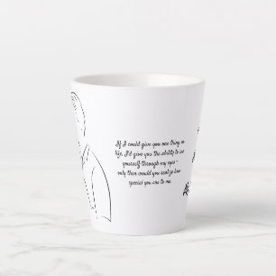 Caneca De Café Latte Soulmate, Carta de Amor, Personalizada
