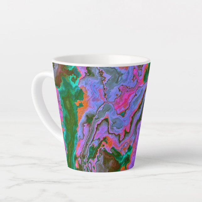 Caneca De Café Latte Sour Marble  Latte Mug (Ângulo esquerdo)