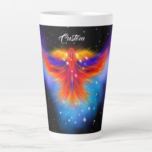 Caneca De Café Latte Space Phoenix Nebula (Frente)