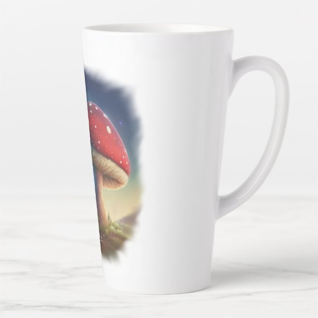 Caneca De Café Latte Spacey Amanita Muscaria Latte (Direita)