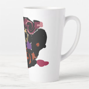 Caneca De Café Latte spaniel king Charles e rosas doce 