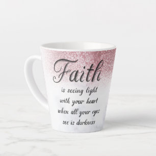 Caneca De Café Latte Sparkle Faith - Coffee Mug