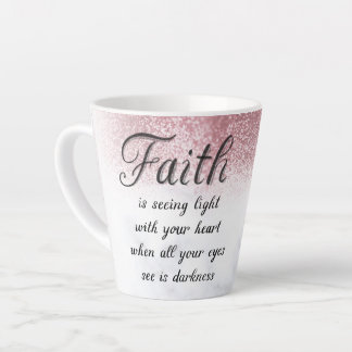 Caneca De Café Latte Sparkle Faith - Coffee Mug