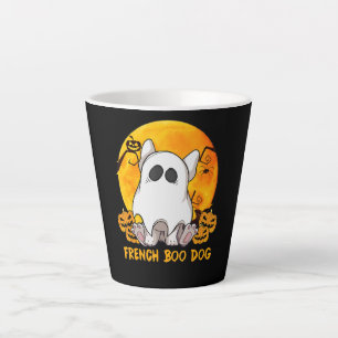 Caneca De Café Latte Spider Gift Bulldog Francês Com Pumpkin Spider