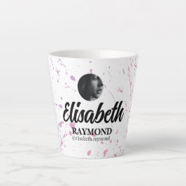Caneca De Café Latte Splatter Watercolor Latte Mug
