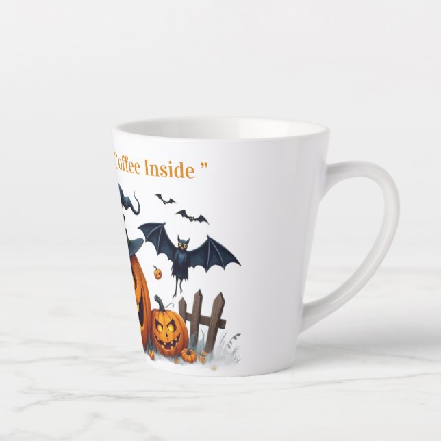 Caneca De Café Latte Spooky Pumpkin Magic Mug (Direita)