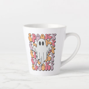 Caneca De Café Latte Spooky Retro Ghost