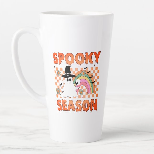 Caneca De Café Latte Spooky Season Halloween Vibes-45634 (Esquerda)
