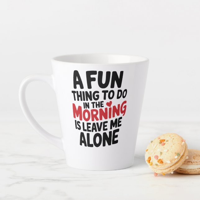 Caneca De Café Latte Standard Latte Mug - Leave me Alone (In Situ)