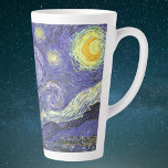 Caneca De Café Latte Starry Night por Vincent van Gogh<br><div class="desc">Starry Night por Vincent van Gogh</div>