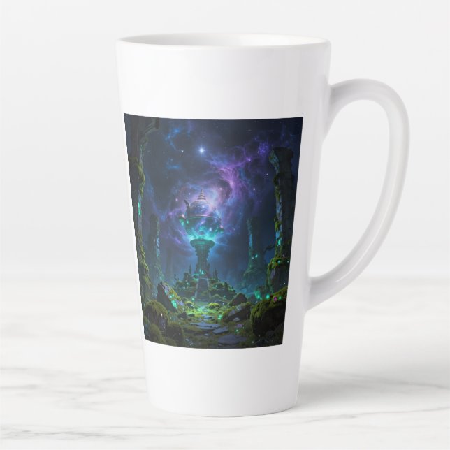 Caneca De Café Latte Sternenpfad – Reise durch das Universum (Direita)