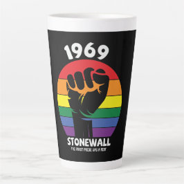 Caneca De Café Latte Stonewall Riot Remembrance Orgulho gay
