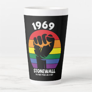 Caneca De Café Latte Stonewall Riot Remembrance Orgulho gay