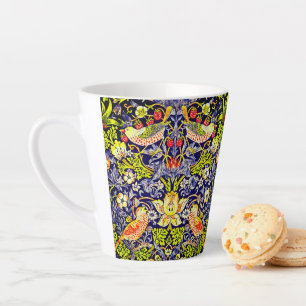 Caneca De Café Latte Strawberry Thef Birds William Morris