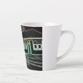 Caneca De Café Latte Streetcar na ferrovia - Pequena lata-lata