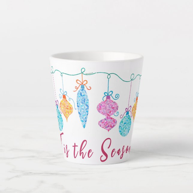 Caneca De Café Latte String Ornaments Latte Mug (Frente)