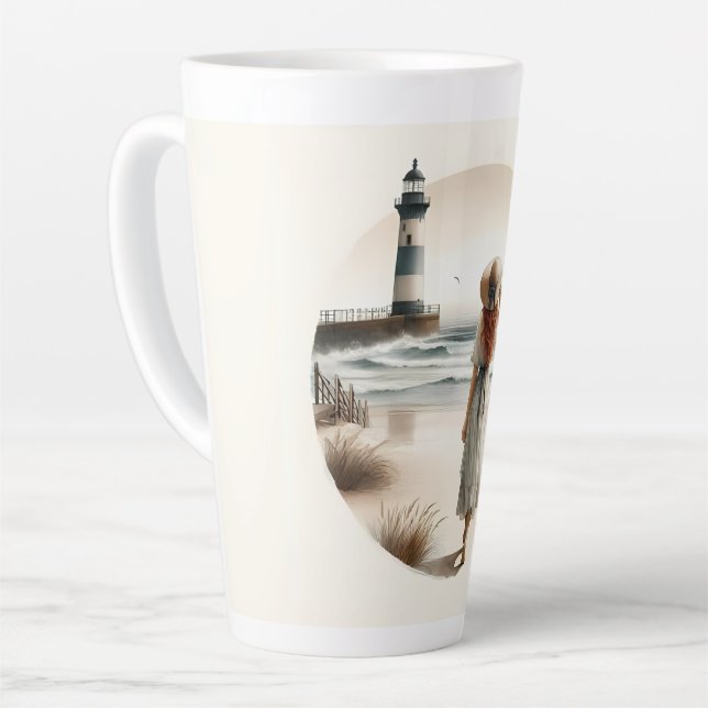 Caneca De Café Latte Stroll de Farol de Lâmpada (Ângulo esquerdo)